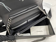 Chanel Boy Bag Wallet On Chain Black Silver Caviar 19x12x3.5cm - 3