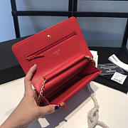 Chanel Wallet On Chain Red Gold Caviar 19x12x3.5cm - 5