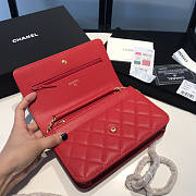 Chanel Wallet On Chain Red Gold Caviar 19x12x3.5cm - 4