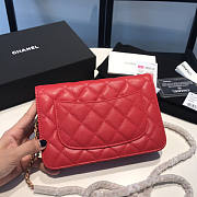 Chanel Wallet On Chain Red Gold Caviar 19x12x3.5cm - 2