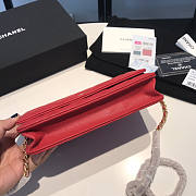 Chanel Wallet On Chain Red Gold Caviar 19x12x3.5cm - 3