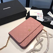 Chanel Wallet On Chain Pink Gold Caviar 19x12x3.5cm - 2