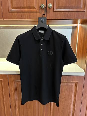 Dior CD Icon Polo Black Shirt