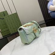 Gucci GG Marmont Small Shoulder Bag Green 22cm - 6