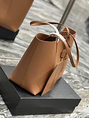 YSL Shopping Bag Supple Leather Brown 37x28x13cm - 3