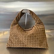 Bottega Veneta Hop Bag Brown Suede 41x20.5x7.5cm - 1