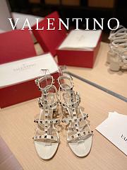 Valentino Garavani Rockstud Heeled Sandals White 6cm - 2