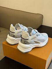 Louis Vuitton LV Run 55 Trainers Silver Sneaker - 3