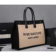 YSL Rive Gauche Printed Canvas And Leather Large Tote Bag 48x36x16cm - 5