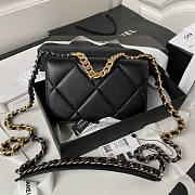 Chanel 19 Woc Wallet On Chain Black Gold 19cm - 5