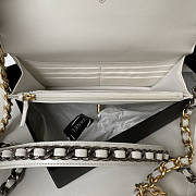 Chanel 19 Woc Wallet On Chain White Gold 19cm - 6