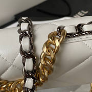 Chanel 19 Woc Wallet On Chain White Gold 19cm - 5