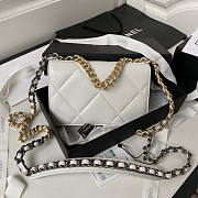 Chanel 19 Woc Wallet On Chain White Gold 19cm - 3