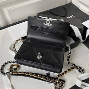 Chanel 19 Woc Wallet On Chain Black Silver 19cm - 6