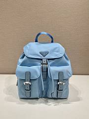 Prada Backpack Bag Re-nylon Blue 33x24x13cm - 1