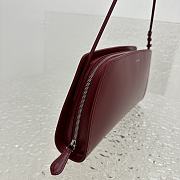 The Row Dalia Baguette in Leather Red 27x24x5cm - 3