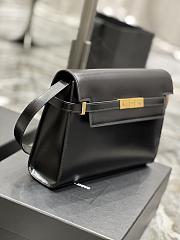 YSL Manhattan Leather Shoulder Bag Black 29x20.5x7cm - 5