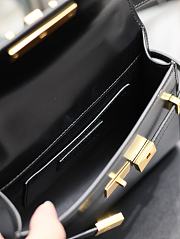 YSL Manhattan Leather Shoulder Bag Black 19x14x4cm - 2