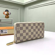 Louis Vuitton LV Zippy Wallet White Damier 19.5x10cm - 3