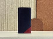 Louis Vuitton LV Brazza Wallet Taiga Blue Red 10 x 19 x 2 cm - 1