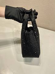 Prada Embellished Satin Mini Handbag Black 18x16x10cm - 4