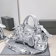 Balenciaga Neo Cagole Handbag Silver 32x21x13cm - 5