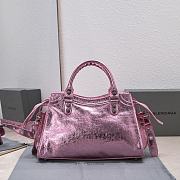 Balenciaga Neo Cagole Handbag Pink Metallic 32x21x13cm - 4