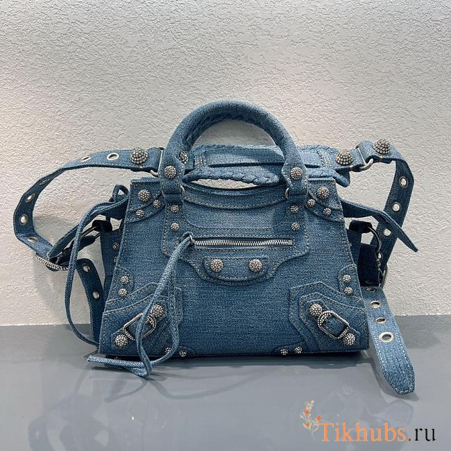 Balenciaga Neo Cagole XS Denim Blue Bag 26x11x18cm - 1