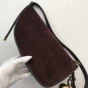 Burberry Small Shield Sling Bag Cocoa Suede 32 x 7 x 17 cm - 3