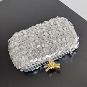 Bottega Veneta Knot Silver Bag 19x11.5x5cm - 3