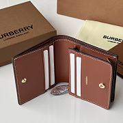 Burberry Vintage Check Small Leather Wallet Brown 10x3.5x8.5cm - 5