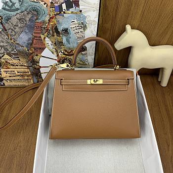 Hermes Kelly 25 Epsom Gold GHW 25cm