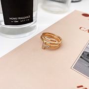 Tiffany & Co Blue Diamond Square Wrap Ring Gold - 3