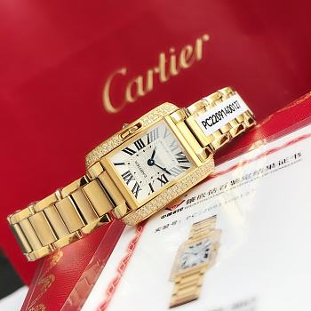 Cartier Tank Anglaise Yellow Gold Watch 30.2 mm x 22.7 mm