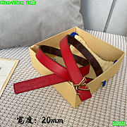 Louis Vuitton LV Monogram Red Gold Belt 2cm - 3