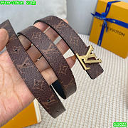 Louis Vuitton LV Monogram Black Gold Belt 2cm - 3