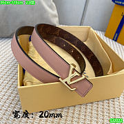 Louis Vuitton LV Monogram Pink Gold Belt 2cm - 2