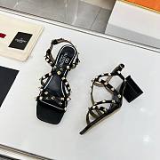 Valentino Rockstud Calfskin Sandal Straps Black 60mm - 6