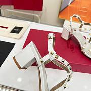 Valentino Rockstud Calfskin Sandal Straps White 60mm - 5