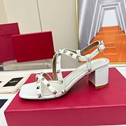 Valentino Rockstud Calfskin Sandal Straps White 60mm - 3