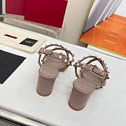 Valentino Rockstud Calfskin Sandal Straps Rose 60mm - 2