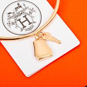 Hermes Kelly Clochette Gold Bracelet - 4