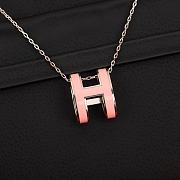 Hermes Pink Necklace - 4