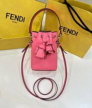 Fendi Mon Tresor Pink Leather Mini-bag 3D Roses 18x12x10cm - 1