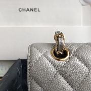 Chanel Flap Bag Grey Caviar Gold Hardware 25cm - 6