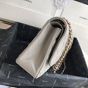 Chanel Flap Bag Grey Caviar Gold Hardware 25cm - 4