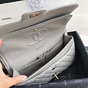 Chanel Flap Bag Grey Caviar Gold Hardware 25cm - 2