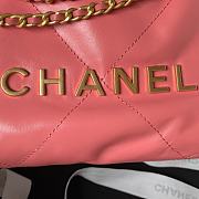 Chanel 22 Mini Handbag Gold Dark Pink 20x19x6cm - 3