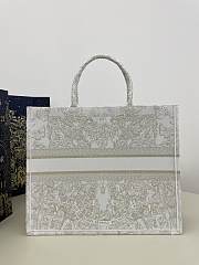 Dior Large Book Tote Gold White Butterfly Around The World 42cm - 6