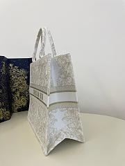 Dior Large Book Tote Gold White Butterfly Around The World 42cm - 4